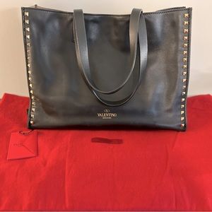 Valentino Leather studded tote bag AUTHENTIC
